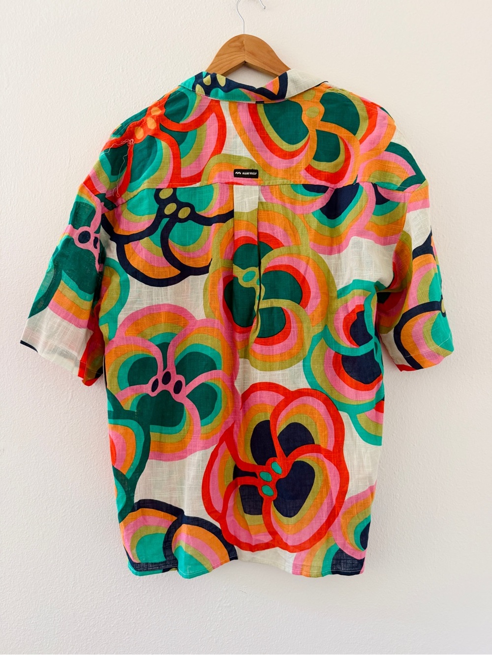 NWT Billabong x Mami Wata Beach Side Short Sleeve Cotton Shirt - Picture 7 of 7